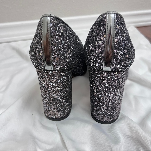 BRAND NEW J.crew silver platinum glitter high heel pumps in size 10 new in box - Picture 5 of 11